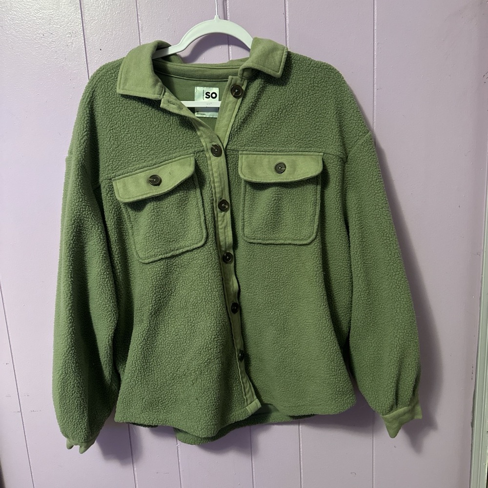 Green flannel button up! (No hood!)